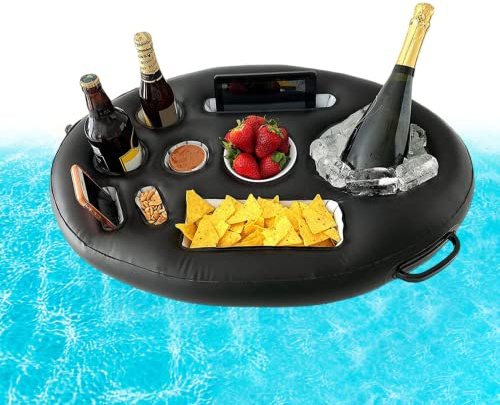 Colchón De Aire para Piscina Portavasos para Piscina Bandeja Inflable De PVC Suministros De Agua Portavasos Inflable para Fiesta En La Piscina De Verano