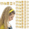 50 Stück Gold Haarschmuck für Zöpfe Verstellbar Loc Schmuck Metall Cuffs Dreadlocks Haarclips Haarspiralen Clips Haarringe Zubehör Haarperlen Manschetten Clips für Männer Frauen