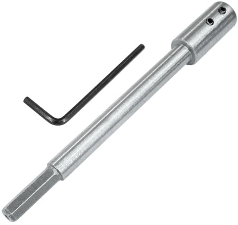 Litoexpe 7 Zoll extra lange Forstner-Bit-Verlängerung zum Hinzufügen von über 14,7 cm Bohrtiefe zu Ihren 3/8 Zoll runden oder Sechskantschaften, Forstnerbohrer für Drechsler, Möbel und Bau