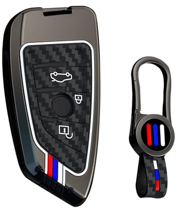 ontto Passt für BMW Schlüsselhülle Autoschlüssel Schutz Hülle für BMW 2er 3er 5er 6er X1 X2 X3 X4 X5 X6 X7 Z4 G29 G06 G07 G14 G20 G30 Schlüsselgehäuse Zinklegierung Schlüsselcover 3 Tasten Schwarz