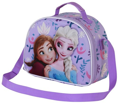 Disney Frozen 2 Beauty-Bolsa Portamerienda 3D, Lila, 26 x 20 cm