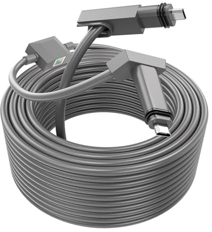 Hyuduo Remplacement du Câble Satellite avec Adaptateur, Excellente stabilité et Performances, Longueur de 5 M, Taux de Transfert de 1 200 Mbps pour Antennes Paraboliques Gen 2
