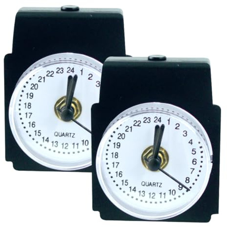 Berger & Schröter | 2er Set Wilduhr 24h Anzeige analog, Quartz Schwarzwildtimer, schlagfest, batteriebetrieben