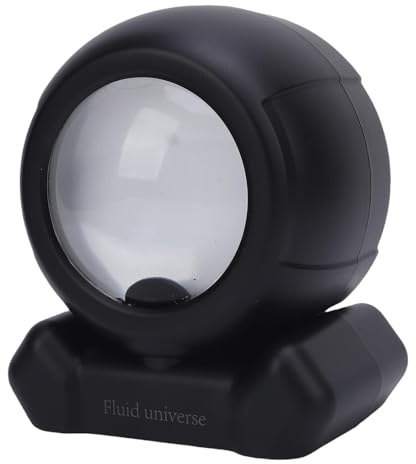 Luocute Output Magnetic Fluid Lautsprecher, Clear Sound Ferrofluid Music Visualizer, Ideal für Home Office, Stilvolles Design mit Integrierten Lautsprechern für eine (Black)