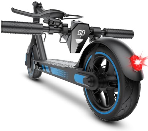 Aimittie Monopattino Eléctrico para Adultos,Pneumatici 10, Motor Potente 500W, Autonomía hasta 38km, Velocidad Máxima 25km/h, Iluminación Doble y Sistema de frenado Doble, Carga máxima120 kg