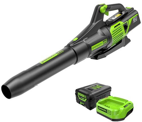Greenworks 60v Leaf blowerGreenworks Pro 60-Volt Max Lithium-Ionen 610 CFM GEN2 bürstenloser kabelloser Elektro-Laubbläser mit 4Ah Akku und 2A Ladegerät