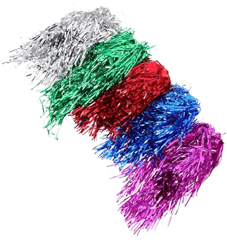 HAPINARY 5 Stück-pack Glitzer Perücken Herren Schillernde Quasten Kurzhaarig Bunt Cosplay und Party Zubehör für Karneval und Rollenspiele