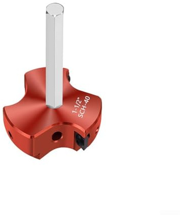 Outil Ébavureur de Tuyaux PVC à Trois Lames pour 3x Efficacité de, Compatible avec Raccords PVC Schedule 40, CPVC et ABS, Tige Hexagonale Acier Inoxydable pour Perceuses Standard 12(1-1/2)