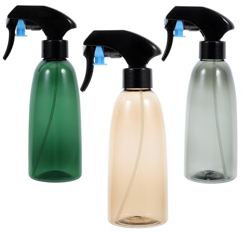 Abaodam 3 Stück Transparente Sprühflaschen Auslaufsichere Pflanzen zerstäuber mit Feinem Nebel Leichte und Ergonomische Plastikflaschen für Zimmerpflanzen und Gartenpflege