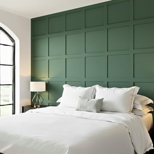 ShakerMDF Wall Panelling Kit – 7x100cm & 7x50cm Pre-Cut MDF Slats with Adhesive/Screws, DIY Paintable Smooth Shaker Wall Panels for Bedrooms, Feature Walls, Sleeping Room & Interiors - Pack of 14