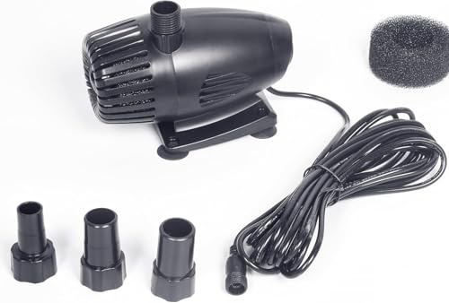 Biling Wasserpumpe 35W 2100 l/h für 50W–70W Solar Teichpumpe mit Filter und Trockenlaufschutz, Solar Springbrunnen für Außen, verwendet mit Solarmodulen für Kleine Teiche, Garten Wasserspiele