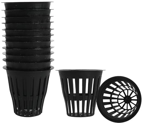 60 Pack 2 Inch Net Cup Pots with Self-Watering Wick & Plant Labels, Reusable Slotted Mesh Baskets for Hydroponic & Aquaponic Systems, Mason Jars, Orchid Kratky, Vegetable Gardening and Indoor Growing