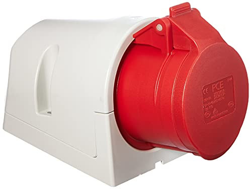 Kopp 101600002 CEE Wandsteckdose, 5-polig, 16 A, 400 V, rot