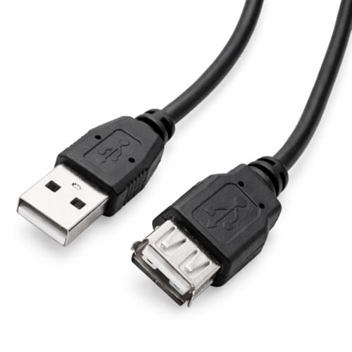 AKORD 3 m USB 2.0 Extension Cable - Male to Female Lead - Black
