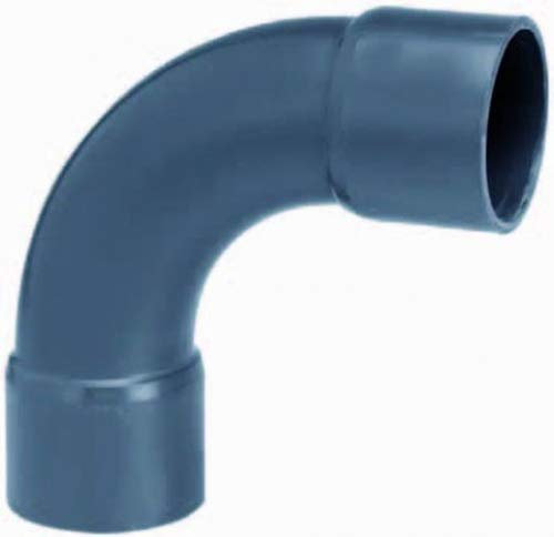 SIBO Arco de PVC (90°, 40 mm de diámetro, con 2 Manguitos Adhesivos)