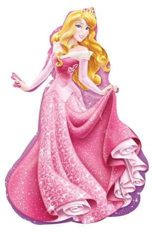 Amscan 2847501 - Pallone in foil Super Shape La Bella Addormentata Disney Princess, dimensione 58 x 86 cm, volume 40 litri, pallone ad elio