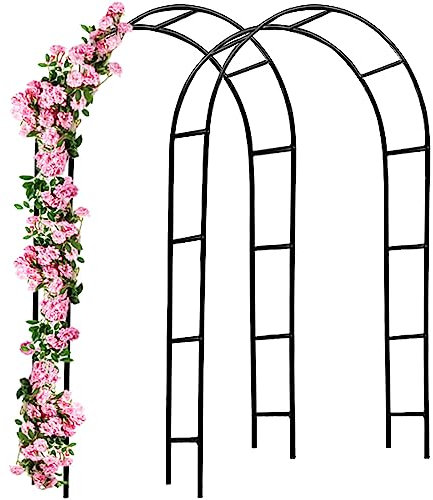 Gardebruk 2X Arco per Rampicanti 240x140x37cm Metallo Traliccio per Rose Pergolato Vite Decorazione Eventi