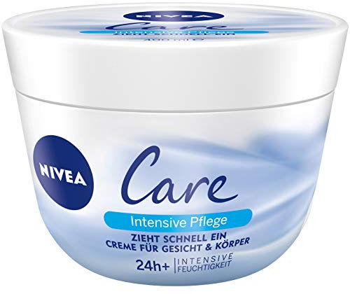 NIVEA 6er Pack Creme für Körper & Gesicht, 6 x 400 ml Tiegel, Care Intensive Pflege