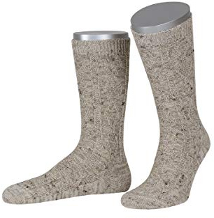 Lusana Trachten Socken - L5623 - beigemeliert