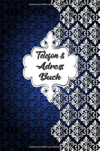 Telefon und Adressbuch: Telefon - und Adressbuch für Ihre Adressen, Kontakte und Telefonnummern. Einfaches Organiesieren dank Register. Design : Floral rote Herzen