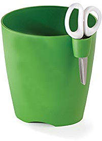 Pot de fleurs rond MEDRA + ciseaux pour herbes aromatiques 15 cm Vert olive