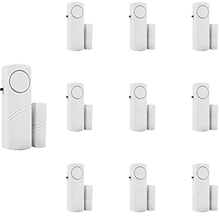 Tür/Fensteralarm, magnetisch, drahtlos, Sicherheitssensor Einbrecher-Alarmanlage laut 90 dB, Schuppen Garage Vibration Eingang Warnung Detektor, für Büro/Schule/Hotel/Zuhause/Geschäft Sicherheit