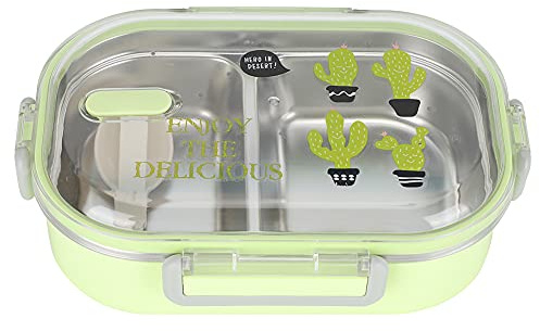 Natudeco Lunch Box, Bento Lunch Box Isolato in Acciaio Inox Contenitori per la conservazione degli Alimenti a Tenuta stagna Lunch Box Termico Portatile ad Alta capacità per Studenti Bambini(Verde)