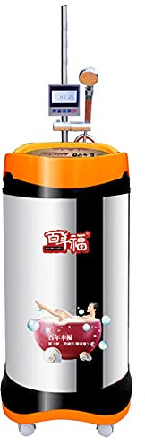 YYUINU Calentador De Agua De Almacenamiento Inteligente Automático con Ducha Y Grifo,2000W Calentador De Agua Móvil Portable,Batería De Litio Incorporada, Traje De Acero Inoxidable 304,80L