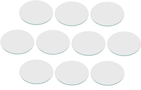 pistro Lot de 10 verres en cristal minéral anti-rayures 30-36 mm 34 mm