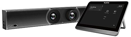 Yealink A30-020 Video Conferencing System for Medium Rooms- MeetingBar A30 Dual Camera Video Bar, CTP18 Touch Controller, Dual Speakers (5W), 8 Mic Array, 10x Hybrid Zoom, Teams & Zoom Certified