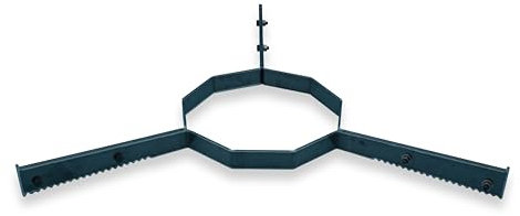 Feuerfest 123 - Support pour plaque de feu en acier Ø 100 cm, barre d'appui pour plaques de gril de 100 cm, maintien sûr sur tonneaux à feu, corbeilles à feu et grils sphériques, Made in Germany