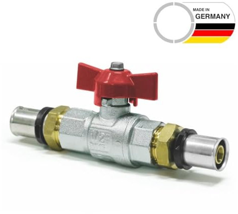 Sanpro THPRESS Pressfitting Kugelhahn Flügelgriff (Heizung) mit TH-Kontur, Größe 16x2