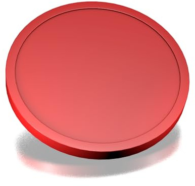 CombiCraft jeton de Caddie Vierge en Plastique avec Le Format d'une pièce d'un Euro - Rouge - 100 pièces
