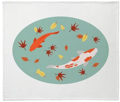 CafePress Japanese Koi Pond Throw Blanket Super Soft Fleece Plush Throw Blanket, 60x50