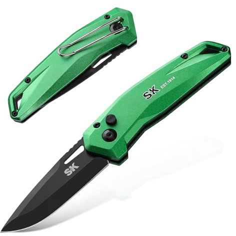 SK Pocket Knife, Folding Knife for Men, EDC Knives with D2 Steel Blade