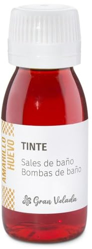 Gran Velada - Flüssigfarbe Eigelb für Badesalze und Badebomben 70 ml | Farbstoff für Kosmetik-DIY, Leuchtendes Gelb, Tropfflasche für präzise Dosierung, Hautschonende Färbung