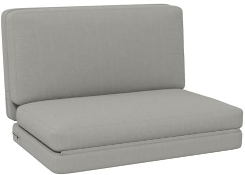 HOMCOM 3 in 1 Schlafsessel klappbar Schlafsofa mit Bettfunktion Samtoptik umwandelbar Gästebett Klappsessel Klappmatratze Bodensessel für Wohnzimmer Schlafzimmer Hellgrau