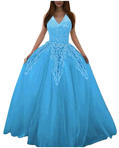 Hochzeitskleider Für Damen, Prinzessin Kleid Damen Lang Abendkleid Elegant Ballkleider Schulterfreies Kleid Frühling Brautjungfernkleider Cocktailkleid Mit Blumen V-Ausschnitt Sommer Partykleid Sexy