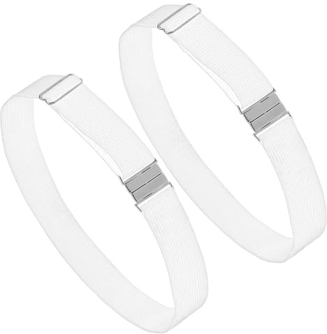 Larrel 2 Pcs Women's Thigh Garter Belt, Adjustable O-Ring Leg Garter High Elastic Stockings Thigh Garters Belt Thighs Strap Plus Size Thighs Bands for Women Girl Parties Prom Birthday (White)