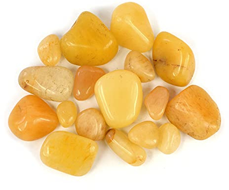 INDIA MADE Quarzo dorato naturale burattato pietra grezza pietra grezza burattata confezione da 200 grammi -B0994JV8YS