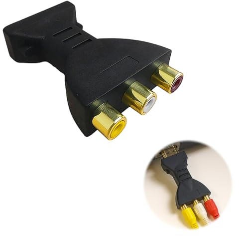 Adattatore HDMI a 3 RCA, Convertitore HDMI a AV, 1080P Video Audio Composito da Rosso Bianco Giallo, per TV Monitor, Proiettori DVD, Console di Gioco, Lettori HD, Collegamento Dispositivi Vecchi