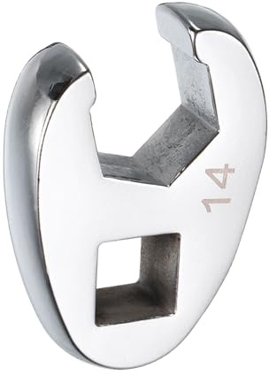QUARKZMAN Antriebs-Kronenschlüssel 3/8 Antrieb Gabelschlüssel | 14mm Metrisch Bruchteil Kronenschlüssel Überwurfmutter-Schlüssel, 40Cr Chrombeschichtet, Für Mechaniker Kfz-Reparaturarbeiten
