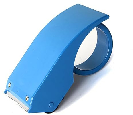 Adfaga Verpackungsbandabroller, professionelle, effiziente, langlebige 2,4-Zoll-Verpackungsbandversiegelung für Lager, Versand, Verpackung, Metall und Kunststoff (Blau)