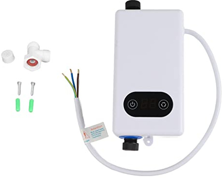 ARTOCT Chauffe-eau électrique instantané, Mini Chauffe-eau sans Réservoir en Acier Inoxydable 3400 W pour Cuisine Salle de Bain Toilettes Publiques