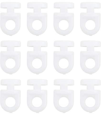SG Store 100 Ganci Scorrevoli Per Binari Per Tende In Plastica 9,2x15 Mm Per Tende Da Doccia Per Finestre E Porte Bianchi