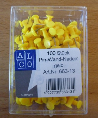 Pinnadeln gelb 100Stück