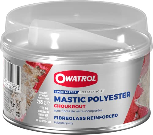 OWATROL - CHOUKROUT - Mastic polyester armé, soudure à froid avec fibre de verre incorporée - 300G