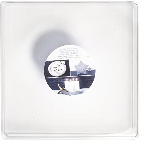 Rayher 36035000 Gießform: Quadrat groß, 25x25cm, Tiefe 4 cm