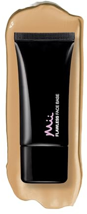 Mii Cosmetics Flawless Face Base, Weightless Liquid Foundation, Medium Coverage, Suitable for all Types of Skin, Perfectly Warm