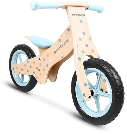 Beeloom Bicicletta senza Pedali per Bambini da 2 anni fino a 25 kg Bicicletta Infantile in Legno per Migliorare l’Equilibrio con Sellino Regolabile BUBBLE Bike